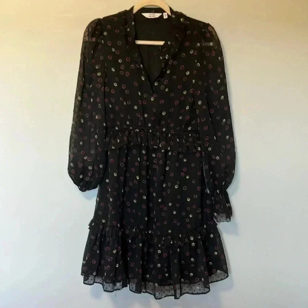 & Other Stories Paris Atelier black floral dress
